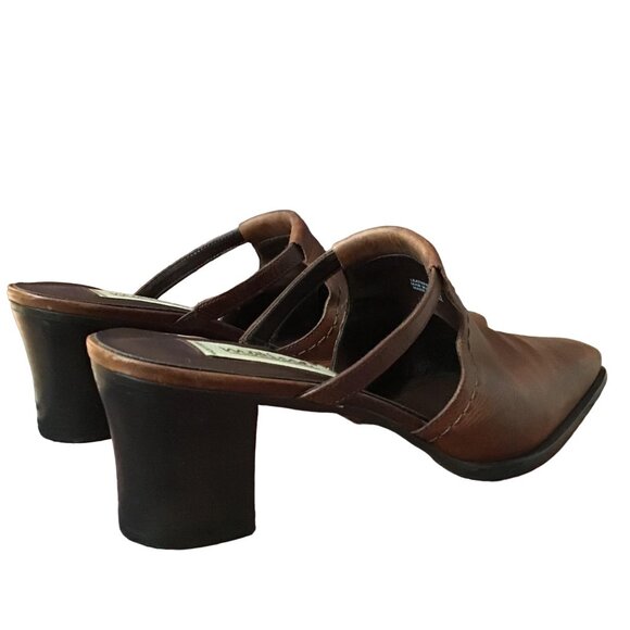 Matisse Mules Womens Size 8 M Brown Leather Block Heel Clogs - Picture 11 of 12